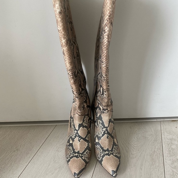 Knee High Snakeskin Boots - Picture 3 of 5
